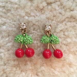 Betsey Johnson cherry earrings